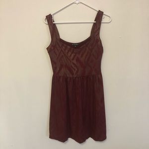 Metallic Red and Gold Dress